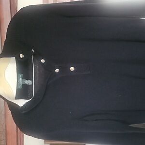 Womens Ralph Lauren Black Cassic Knit Sweater.